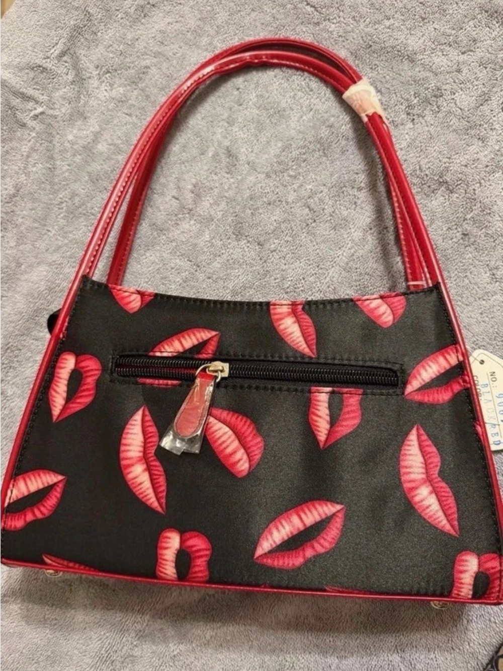 Red Lip-Print Shoulder Bag - Women Bags